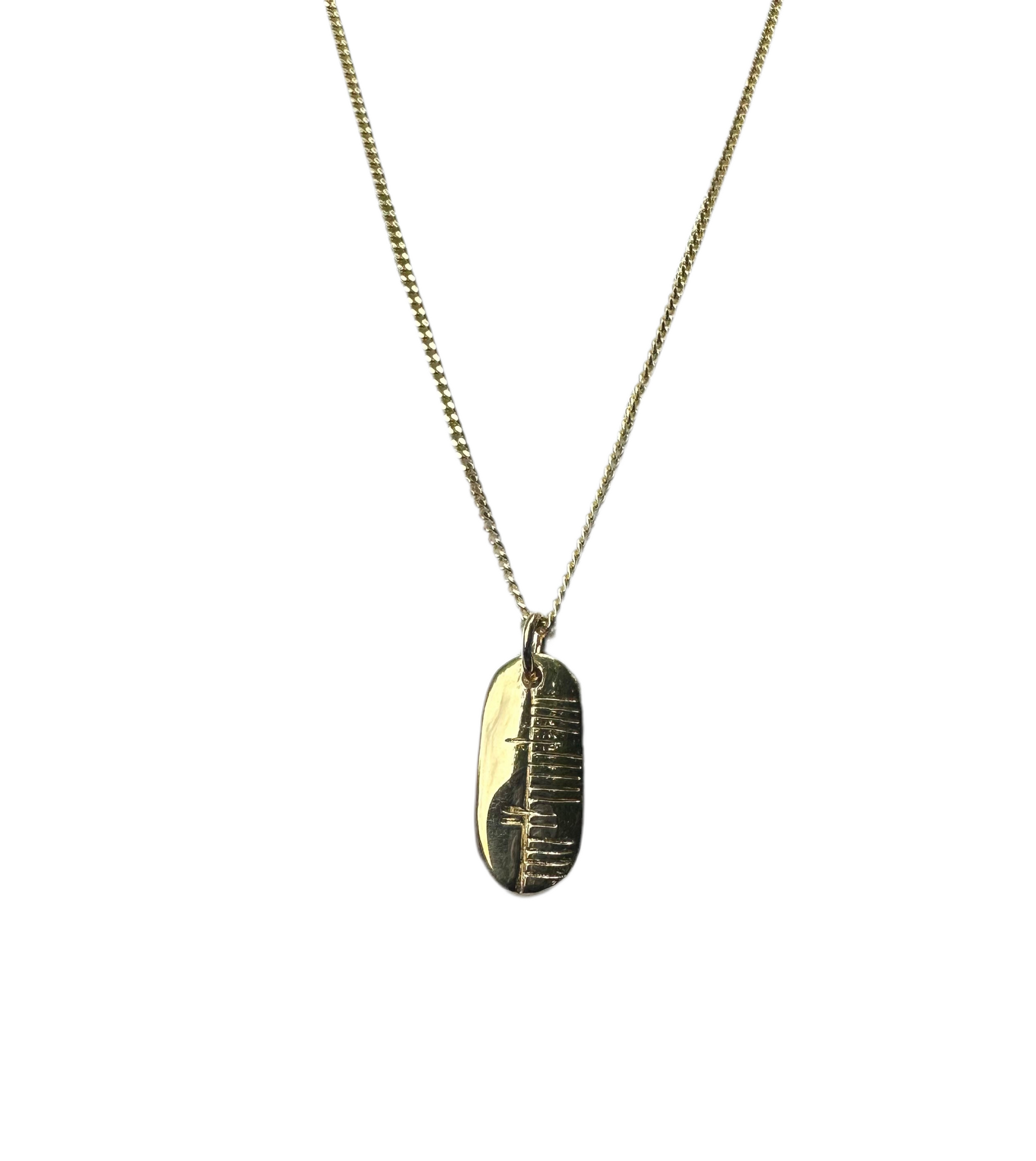 Carved happiness gold vermeil