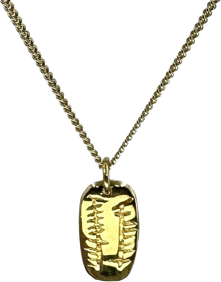 Anam Cara carved pendant - gold vermeil