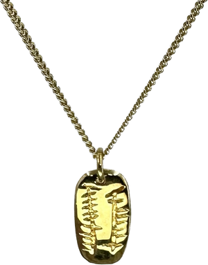 Anam Cara carved pendant - gold vermeil