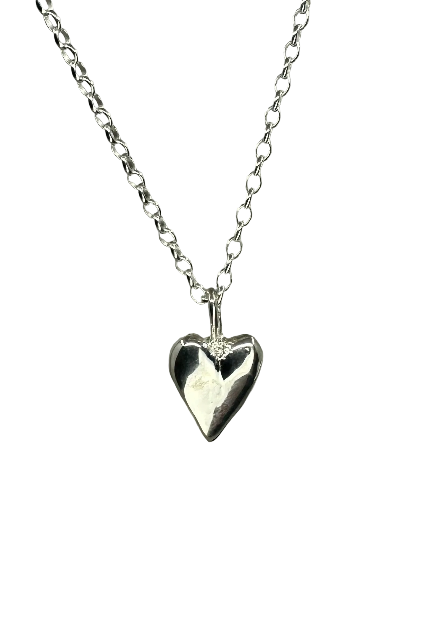 Solid silver Handmade Heart . - Ogham Treasure