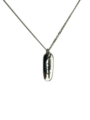 Custom carved  Mom or initial necklace
