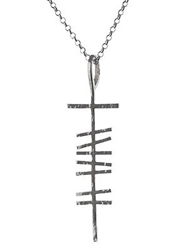 Mens angular love necklace