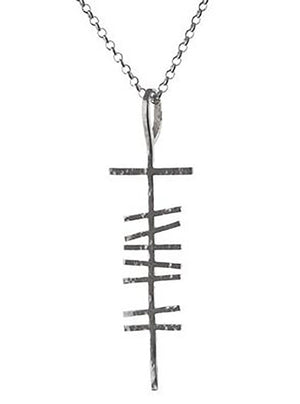 Mens angular love necklace