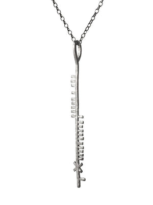 Blessing ( large angular silver pendant)