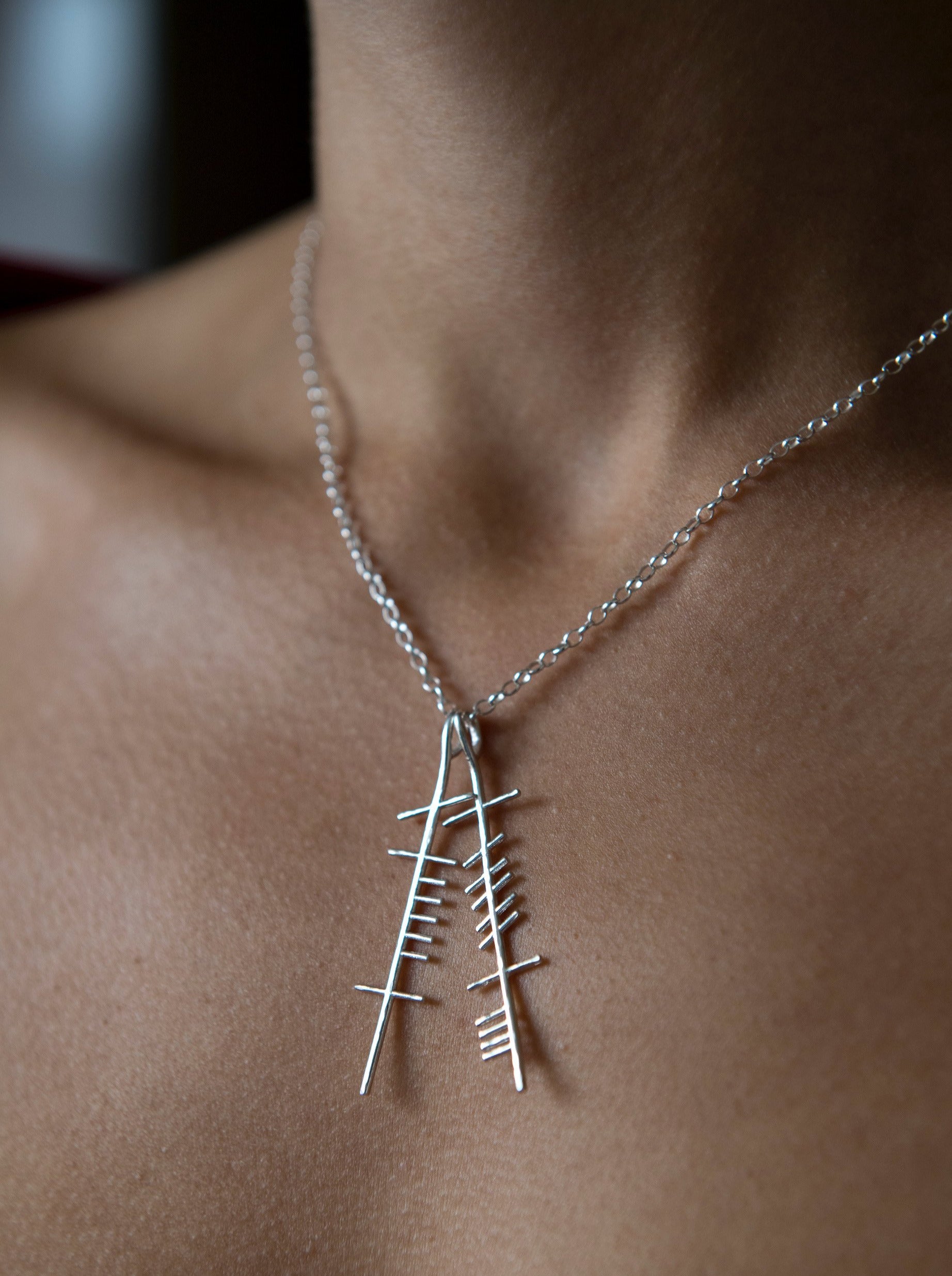 Anam cara double pendant-small Ogham Treasure