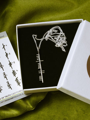 Happiness silver pendant in a box